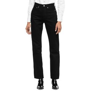 Calvin Klein Women's High Rise Straight Fit Jeans 30W x 32L Black